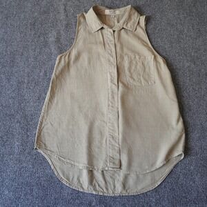 Thread & Supply Women's‎ Sleeveless Sage Green Lyocell Top Blouse Shirt S